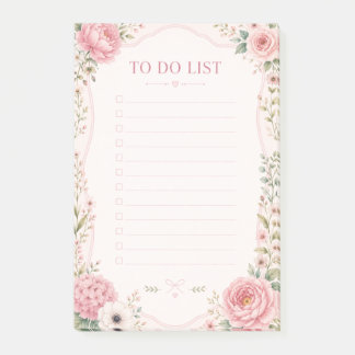Mooi Roze Bloemige Takenlijst Post-it Notities Post-it® Notes