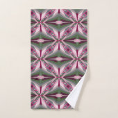 Mooi Roze En Groen Uitgerekte Kleurblok Bad Handdoek (Handdoek)
