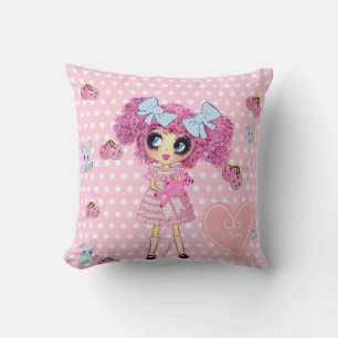 Mooi Roze Kawaii Meisje PinkyP Kussen