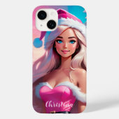 Mooi Roze Kerstmis Meisje 01 Case-Mate iPhone Case (Achterkant)