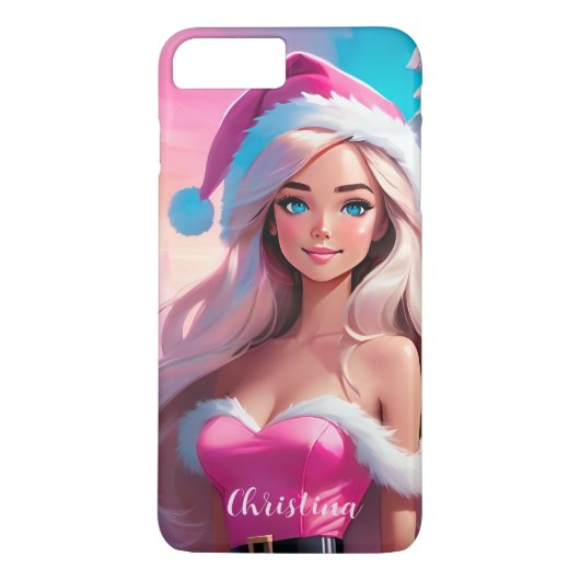 Mooi Roze Kerstmis Meisje 01 Case-Mate iPhone Case (Achterkant)