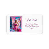 Mooi Roze Kerstmis Meisje 01 Etiket (Voorkant)