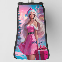 Mooi Roze Kerstmis Meisje 01 Golfheadcover