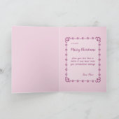 Mooi Roze Kerstmis Meisje 01 Kaart (Binnen)