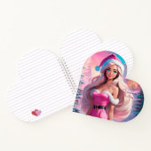 Mooi Roze Kerstmis Meisje 01 Notitieboek (Binnen)