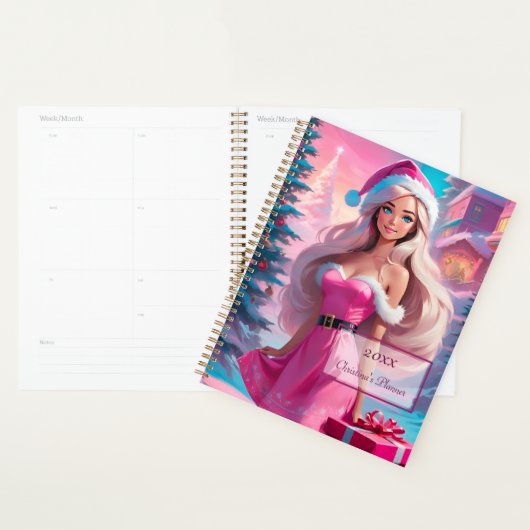 Mooi Roze Kerstmis Meisje 01 Planner (Display)