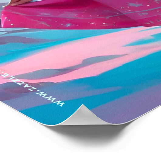 Mooi Roze Kerstmis Meisje 01 Poster (Hoek)