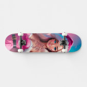 Mooi Roze Kerstmis Meisje 01 Skateboard (Horizontaal)