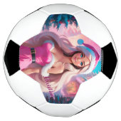 Mooi Roze Kerstmis Meisje 01 Voetbal (Gedraaid)