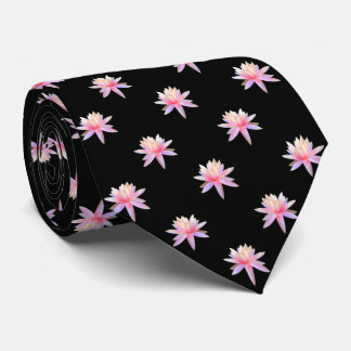 Mooi roze Lily Lotus Flower Trendy Pattern Stropdas