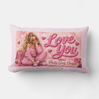 Mooi Roze Meisjesachtig Inspirerend Liefde Vol Kussen