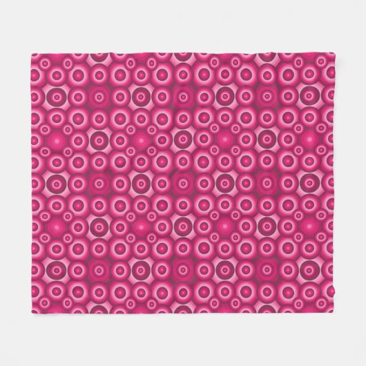 Mooi roze monochroom geometrisch patroon fleece deken (Voorkant (Horizontaal))