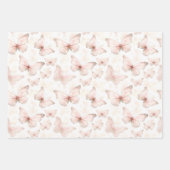 Mooi Roze Vlinders Verjaardag Inpakpapier Vel (Voorkant 3)