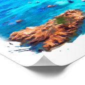 Mooi Sardinië Italië Mediterraan landschap Poster (Hoek)