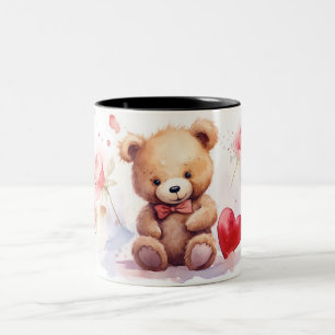 Mooi schattig beer tweekleurige koffiemok