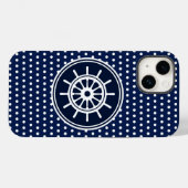 Mooi scheepswad maritiem blauw en wit Case-Mate iPhone case (Achterkant (horizontaal))