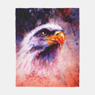 mooi schilderij van adelaars op een abstracte acht fleece deken