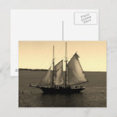 Mooi schip op de oceaan briefkaart (Voorkant / Achterkant)