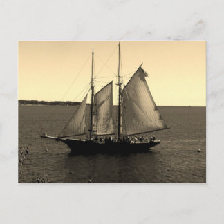 Mooi schip op de oceaan briefkaart