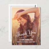 Mooi script Afstuderen dank je kaart (Voorkant / Achterkant)