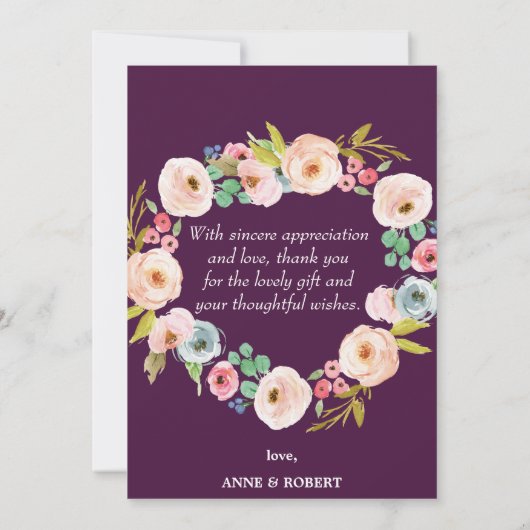 mooi script bruiloft bedankt fotokaart (Achterkant)