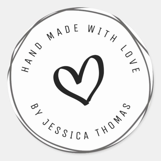 mooi script handgemaakte business Sticker (Voorkant)