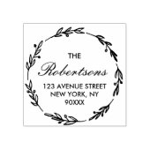 Mooi script huisadres 	rubberstempel (Afrduk)