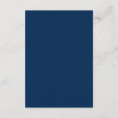 Mooi script, RSVP, Navy Blue, reageren Informatiekaartje (Achterkant)