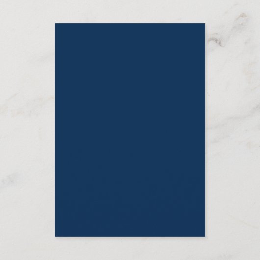 Mooi script, RSVP, Navy Blue, reageren Informatiekaartje (Achterkant)