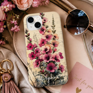 Mooi Shabby Chic Roze Wilde Bloem Personalized