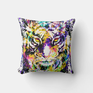 Mooi Sierkussen Tiger   Kleurrijke tijger