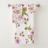 Mooi sierlijk rozen bloemenpatroon bad handdoek (Insitu)