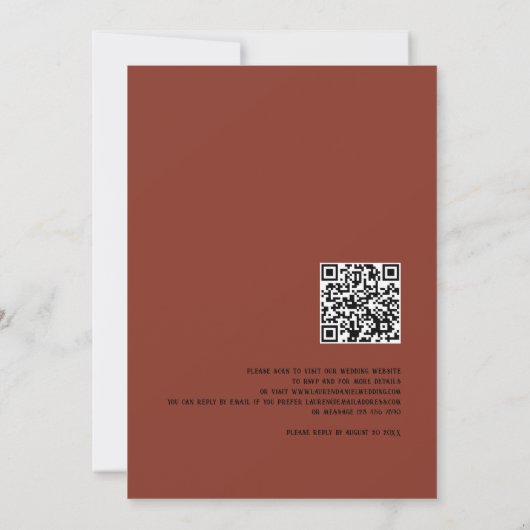 Mooi skelet paar QR bruiloft avond feest Kaart (Achterkant)