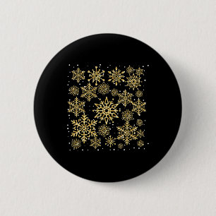 Mooi Sneeuwvlokken T-shirt Winter Skiën Vakantie T Ronde Button 5,7 Cm