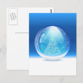 Mooi sneeuwwereldbol briefkaart (Voorkant / Achterkant)