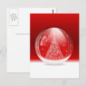 Mooi sneeuwwereldbol briefkaart (Voorkant / Achterkant)