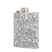 Mooi Sparkle Silver Grey Glitter Patroon Heupfles (Links)