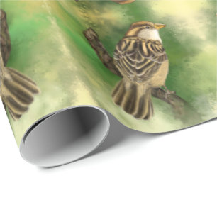 Mooi Sparrow inpakpapier