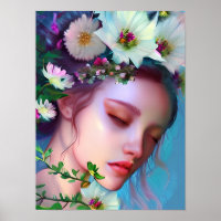 Mooi sprookjesachtige bloemen in haar fantasie kun