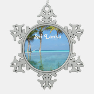 Mooi Sri Lanka Tin Sneeuwvlok Ornament