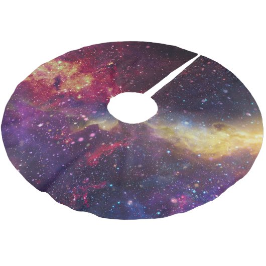 Mooi sterrenstelsel, nevel, sterrenhemel. kerstboom rok (Gekanteld)