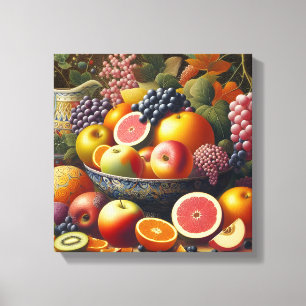 Mooi Stilleven Fruits Schilderen Canvas Arts Afdruk
