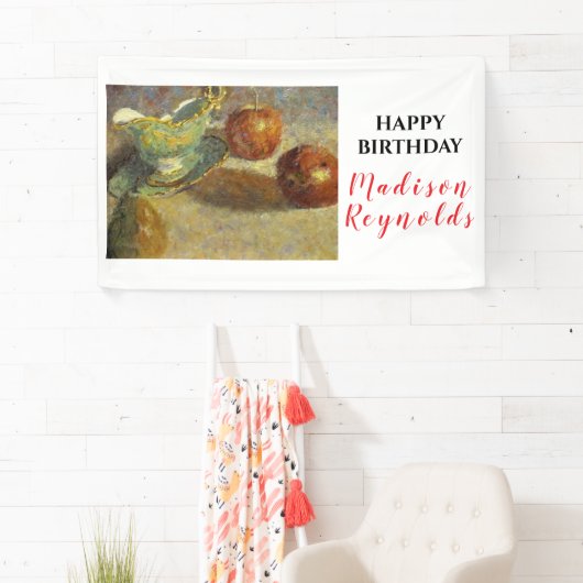 Mooi stilleven met Antiek en fruit Spandoek (Insitu)