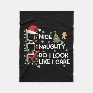 Mooi stout, ik zie eruit alsof ik de kerstlijst zo fleece deken