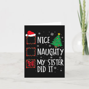 Mooi stout mijn zus deed het Xmas familie Mannen v Kaart
