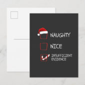 Mooi stout onvoldoende bewijs kerstmis uitnodiging briefkaart (Voorkant / Achterkant)