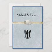 Mooi strand, bruiloft, zeester, goud kaart (Voorkant)