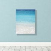 Mooi strand | Foto van Turks- en Caicoseilanden Canvas Afdruk (Insitu (Houten vloer))