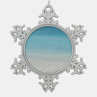 Mooi strand | Foto van Turks- en Caicoseilanden Tin Sneeuwvlok Ornament