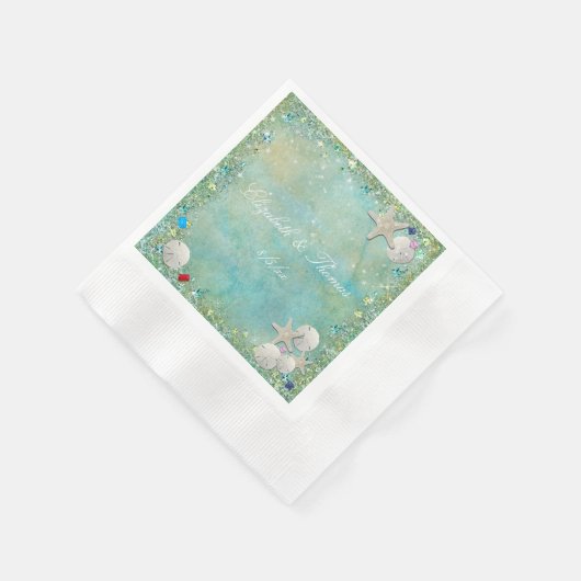 Mooi strand, Zanddollars, Zeester, Servetten (Hoek)